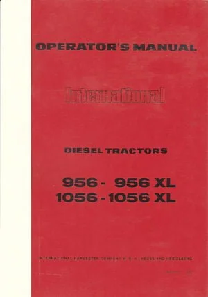 IH 956 - 956XL, 1056 - 1056XL Operator Manual