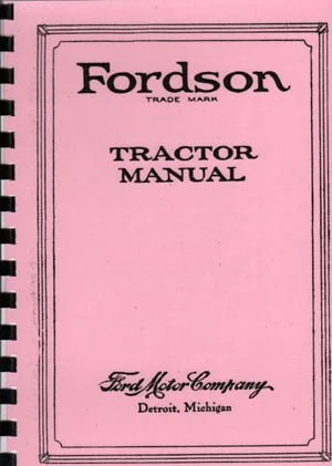 Fordson Model F Tractor Operators Book