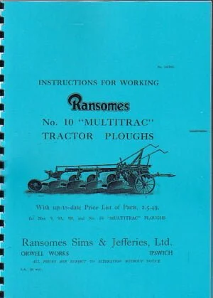 Ransomes no.10 Multitrac Plough