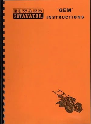 Howard Rotavator 'Gem' Instructions