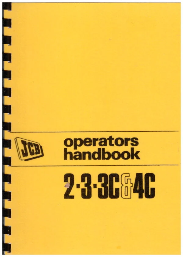 JCB 2, 3, 3c & 4c Operator's Handbook